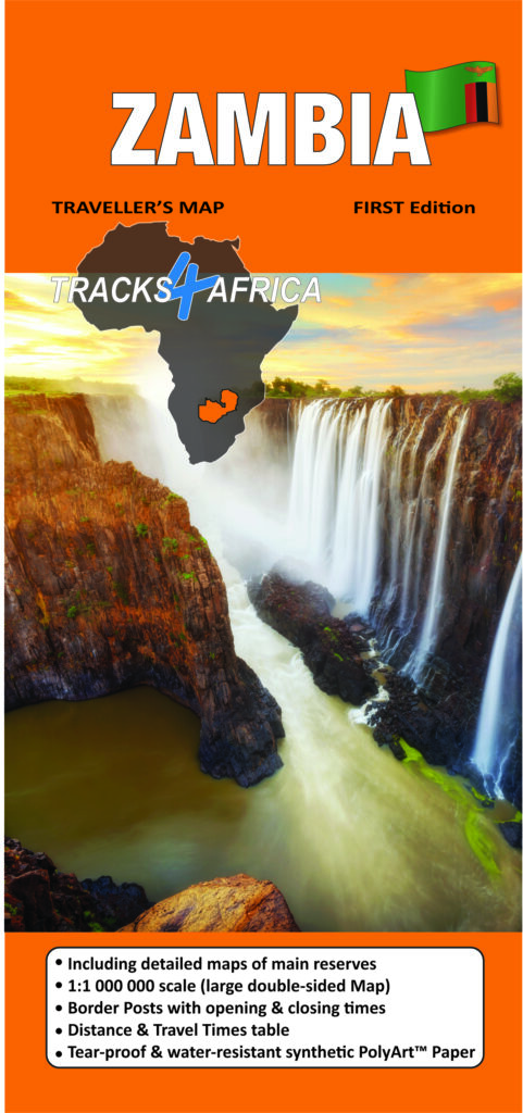 Zambia Traveller’s Paper Map 1st Edition front cover